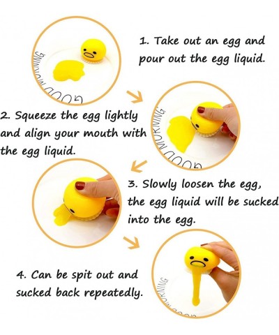 4-Pack Yellow Round Vomiting & Sucking Lazy Egg Yolk Puking Egg Yolk Vent Stress Tricky Game Relief Toys (4 Egg + 8Yolk) $16....