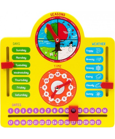 My First Calendar Daily Wood Calendar Teaches Time Dates Months and Seasons $43.82 Early Development & Activity Toys