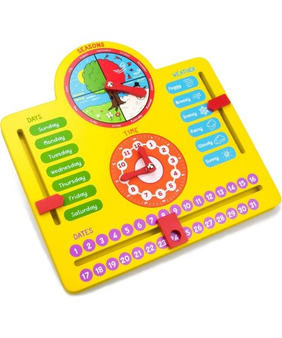 My First Calendar Daily Wood Calendar Teaches Time Dates Months and Seasons $43.82 Early Development & Activity Toys