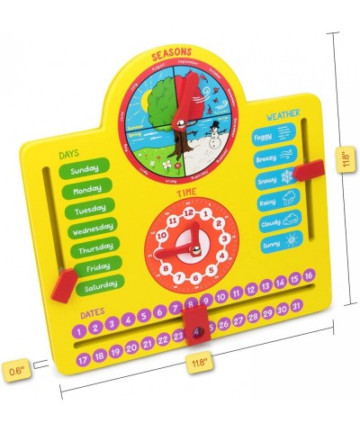 My First Calendar Daily Wood Calendar Teaches Time Dates Months and Seasons $43.82 Early Development & Activity Toys