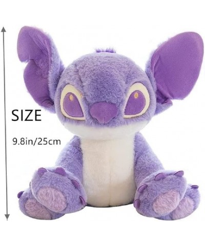 9.8in/25cm Cartoon Stitch Alien Monster Plush Toy Cute Purple Plush Doll Pillow Cartoon Stitch Alien Monster Stuffed Animal S...