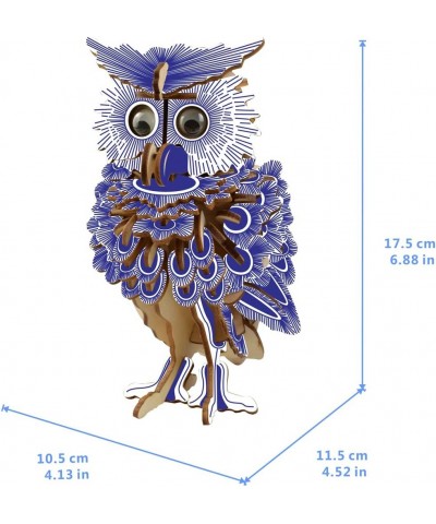 PROW® 142 Pieces Wooden 3D Owl Jigsaw Puzzles DIY Toy Set Owl Model Home Office Living Room Decoration Christmas Creative Gif...