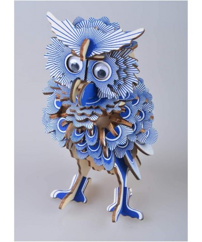 PROW® 142 Pieces Wooden 3D Owl Jigsaw Puzzles DIY Toy Set Owl Model Home Office Living Room Decoration Christmas Creative Gif...