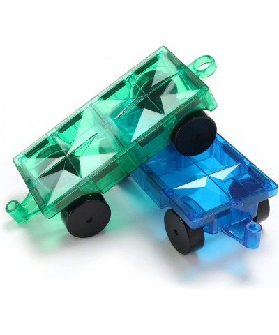 2Pcs Magnet Car Toys Set Vehicle Truck Chassis Magnetic Cars Stem Train Model Educational Toys Compatible with Magnetic Tiles...