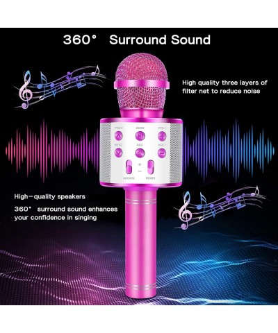 Kids Karaoke Microphone-Handheld Bluetooth Wireless Mic Singing Toys-Gifts for Age 3 4 5 6 7 8 9 10 Years Old Girls and Boys(...