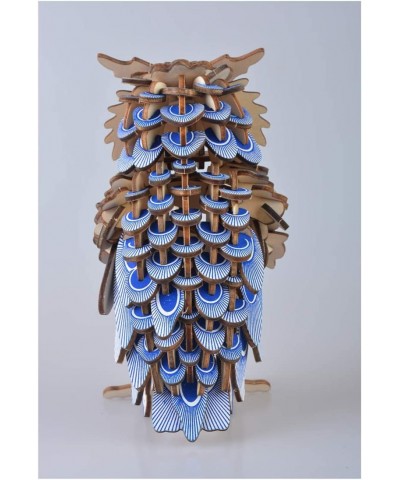 PROW® 142 Pieces Wooden 3D Owl Jigsaw Puzzles DIY Toy Set Owl Model Home Office Living Room Decoration Christmas Creative Gif...