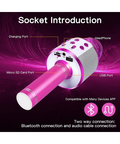 Kids Karaoke Microphone-Handheld Bluetooth Wireless Mic Singing Toys-Gifts for Age 3 4 5 6 7 8 9 10 Years Old Girls and Boys(...