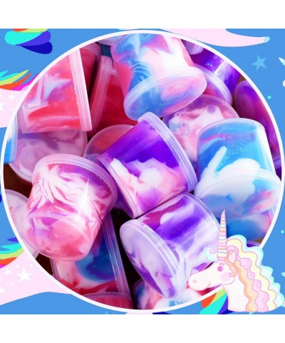 24 Pack Unicorn Galaxy Slime Galaxy Slime Party Favor for Kids Girls & Boys Adults Non Sticky Stress & Anxiety Relief Wet Sup...