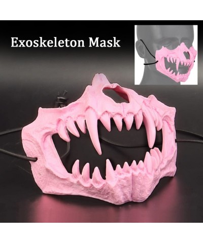 Half Mask Halloween Skeleton Mask Cosplay Mask Resin Mask Half Face Skull Scary Mask Cosplay Decorative $17.72 Kids' Dress-Up...