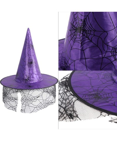 6 Pieces Witch Hat Halloween Witch Hat Women Wicked Witch Hat Costume Colorful Hats Halloween Women Costume Witch Hat with Sp...