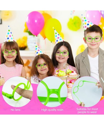 18 Pack Round Green Round Glasses Frame No Lenses Wizard Glasses Stylish Lensless Dressup Glasses for Birthday Costume Dress ...