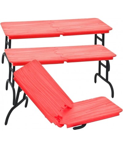 Set of 3 Red Break Away Tables for Wrestling Action Figures $31.03 Play Figure Playsets