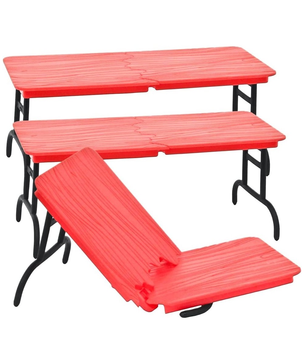 Set of 3 Red Break Away Tables for Wrestling Action Figures $31.03 Play Figure Playsets