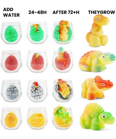 Dinosaur Hatching Eggs in Water Toys - 4 Pack Magic Dino Egg Hatchable Growing in Water for Science Educational Easter Party ...