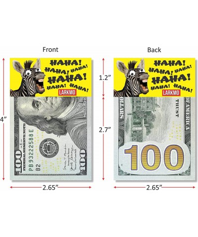 The Pranking Zebra Funny $100 Gag Realistic One Hundred Dollar Bill Joke Office Prank for Men Women & Children Great Practica...