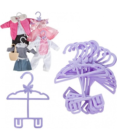 Doll Full-Outfit Clothes Hangers for 18" Girl Dolls - 24pk - Unique Design Holds Your Top and Bottom at Once Including Dresse...