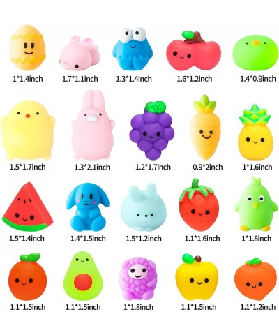 25Pcs Easter Mochi Squeeze Toys for Easter Party Favor Soft Kawaii Easter Bunny Chick Fruit Rabbit Stress Relief Hand Toys Fi...