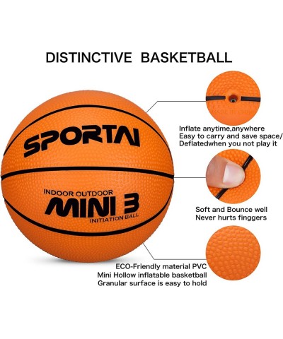 5inch Mini Basketball for Kids Inflatable Ball Environmental Protection Material Soft and Bouncy Colors Varied (Orange) $17.4...