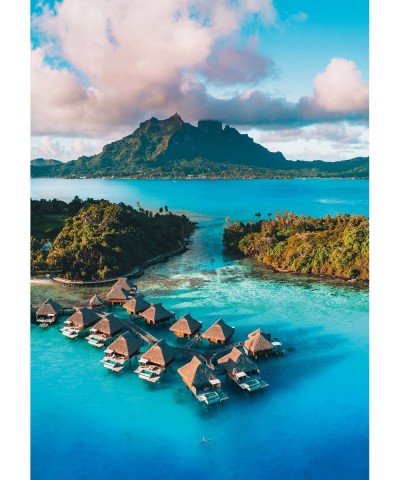 Buffalo Games - - Bora Bora Blue - 500 Piece Jigsaw Puzzle White $23.45 Jigsaw Puzzles