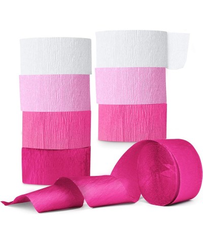 Pink Crepe Paper Streamers Pink Party Decorations - 8 Large Rolls 2in x 120ft Each Roll - Decorative Creped Roll for Birthday...