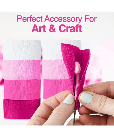 Pink Crepe Paper Streamers Pink Party Decorations - 8 Large Rolls 2in x 120ft Each Roll - Decorative Creped Roll for Birthday...