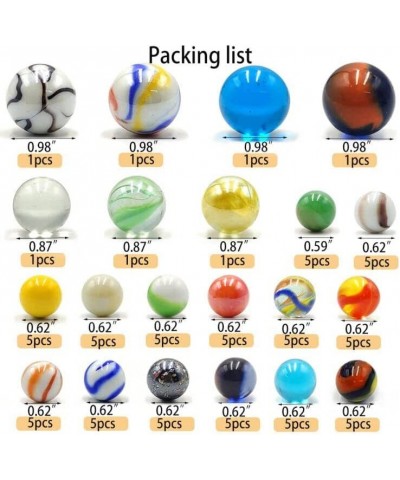 77pcs Assorted Marbles for Kids Enthusiasts Big and Small Glass Marbles Bulk Set for Marble Game Toy Cool Colored Marbles $25...