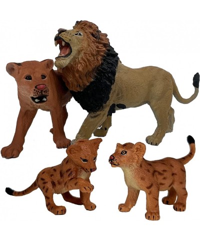 Lions Family Playset Figurine Safari Animal Toys-5 Inches Length Wildlife World Action Figures Cake Toppers or Gifts for Kid....