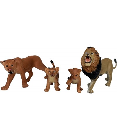 Lions Family Playset Figurine Safari Animal Toys-5 Inches Length Wildlife World Action Figures Cake Toppers or Gifts for Kid....