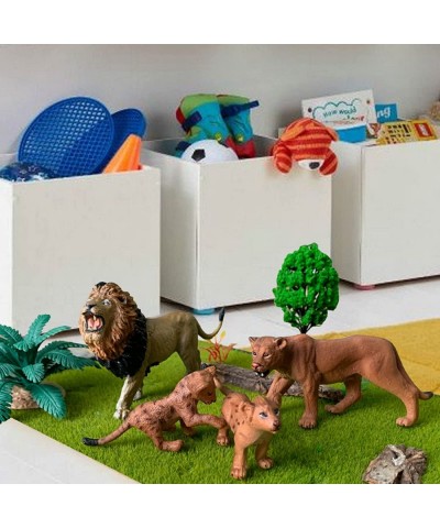 Lions Family Playset Figurine Safari Animal Toys-5 Inches Length Wildlife World Action Figures Cake Toppers or Gifts for Kid....