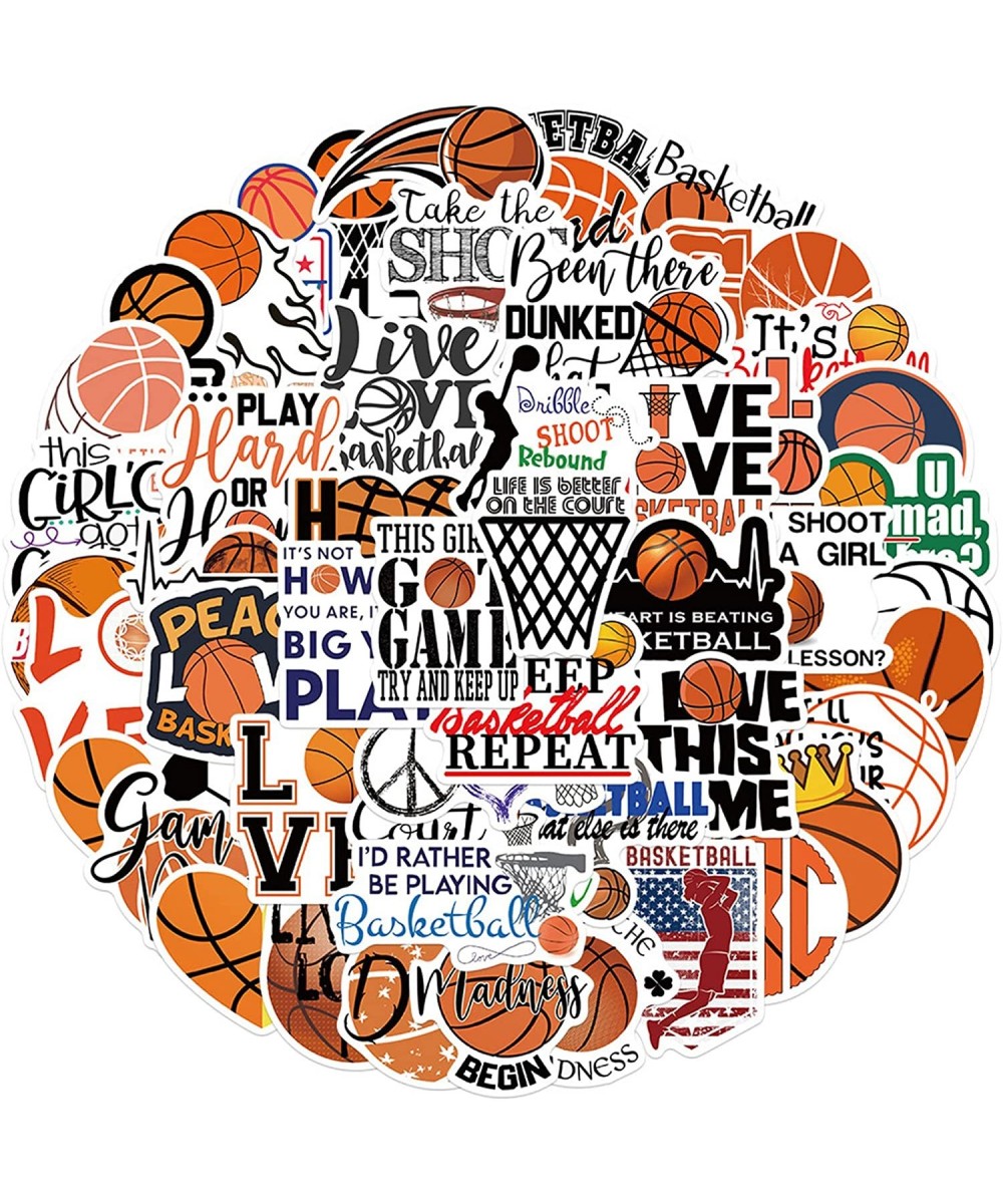 Basketball Sport Stickers Love Basketball Life Stickers 50PCS Laptop Water Bottle Stickers for Kids Teens Adult (Basketball) ...