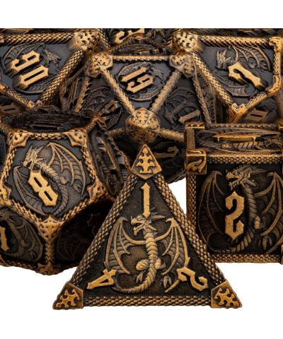 DND Metal Dice Set Dungeons and Dragons Dice with Gift Box D&D Dice 6 Sided Large Polyhedral Dice for Pathfinder Warhammer RP...