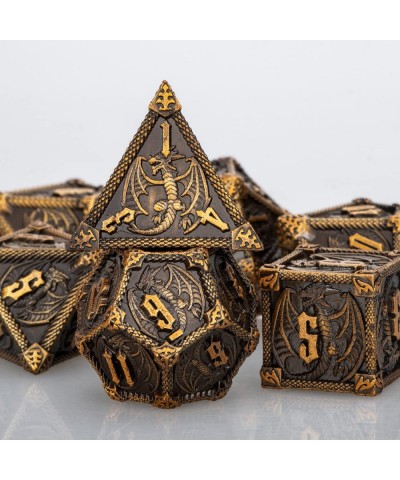 DND Metal Dice Set Dungeons and Dragons Dice with Gift Box D&D Dice 6 Sided Large Polyhedral Dice for Pathfinder Warhammer RP...