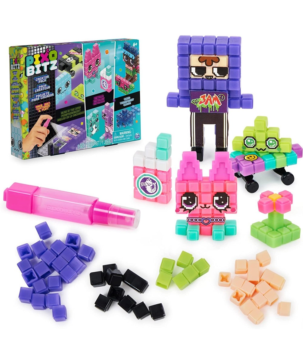 Pixobitz Exclusive Creator Pack with 522 No Heat Water Fuse Beads Decos and Accessories for 3D Creations Arts and Crafts Kids...