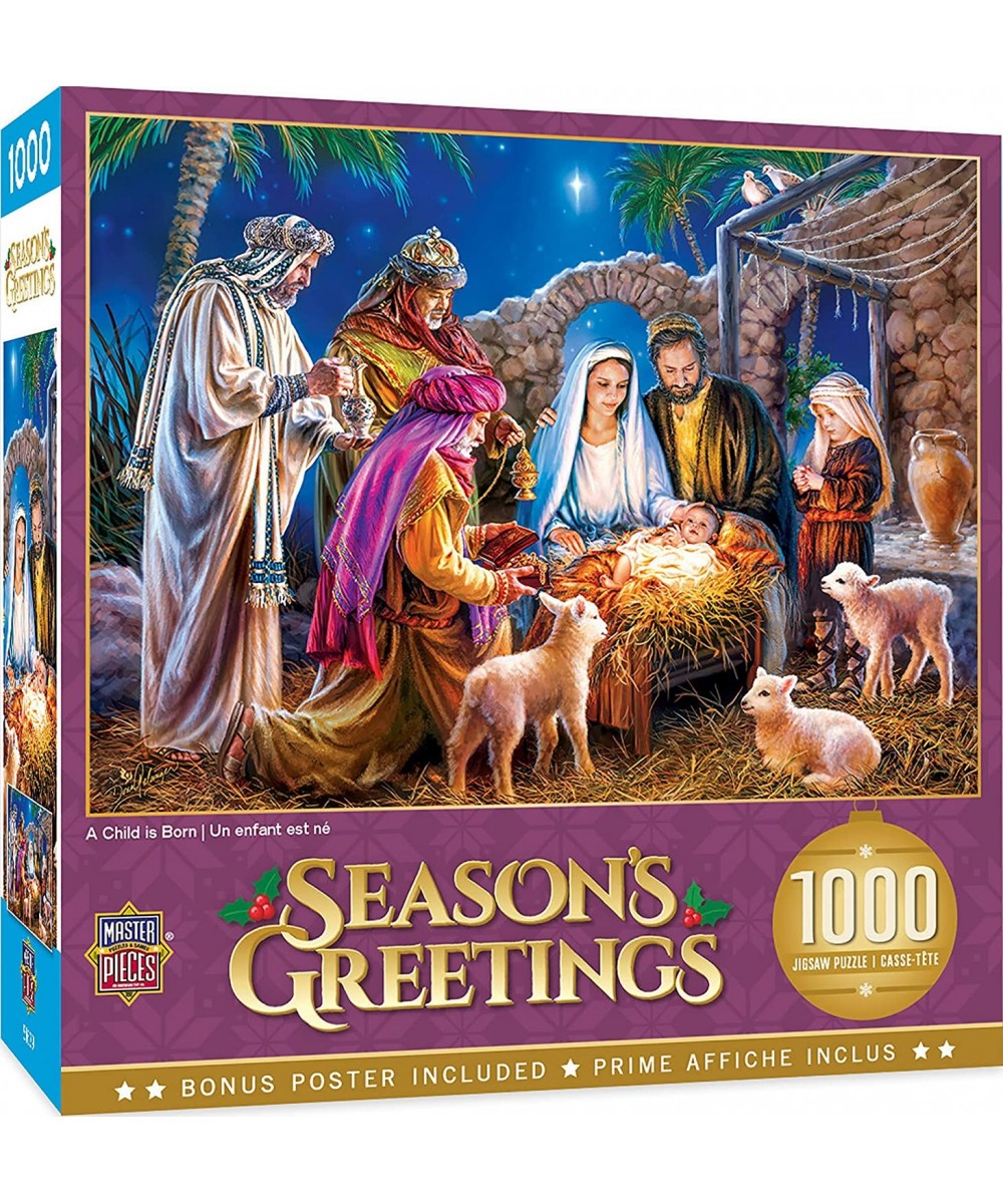 1000 Piece Christmas Jigsaw Puzzle - A Child Is Born - 19.25"x26.75 $33.60 Jigsaw Puzzles