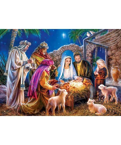 1000 Piece Christmas Jigsaw Puzzle - A Child Is Born - 19.25"x26.75 $33.60 Jigsaw Puzzles