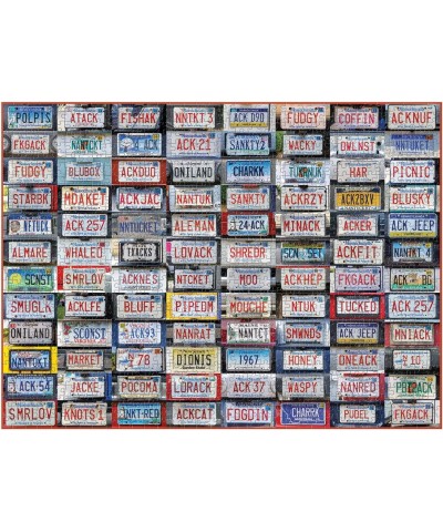 Nantucket License Plates Puzzle 1 000 Pieces 20” x 27” – Jigsaw Puzzle Featuring a Collage of License Plate Photographs – Thi...