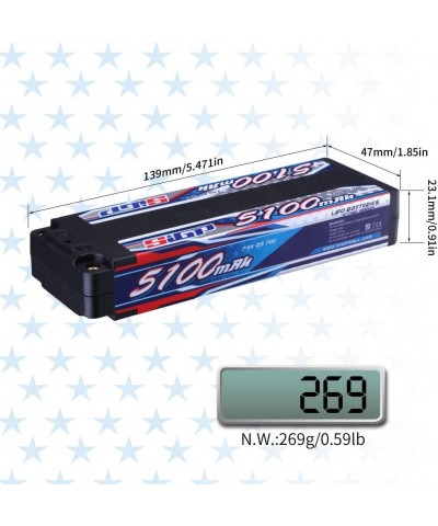 2S 7.4V Lipo Battery 5100mAh 70C Hard Case with 4mm Bullet for RC Vehicle Car Truggy Truck Racing Hobby $46.76 Hobby Remote &...