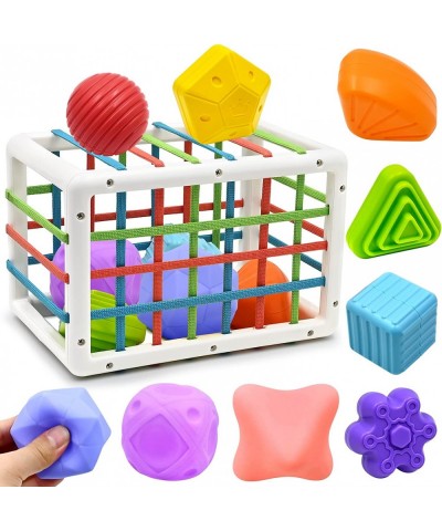 Montessori Baby Toys for 1 Year Old Boy Girl Gifts Shape Sorter Baby Toys 6 12 18 Months Early Learning Sensory Bin with 5 So...