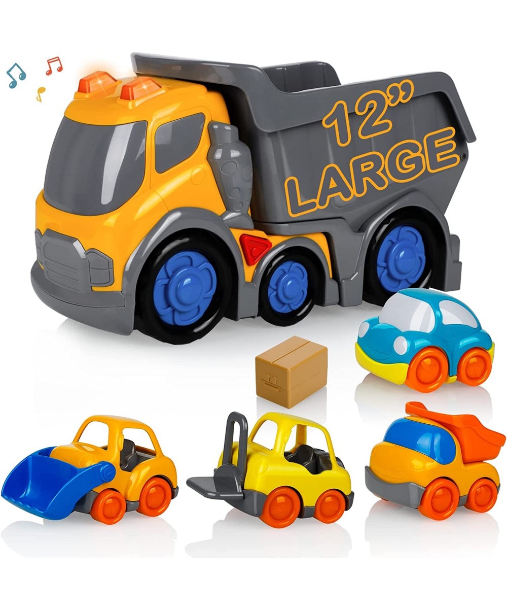 Car Toys for 2 3 4 5 Years Old Toddlers Boys and Girls 12‘’ Big Dump Truck with Light and Sound Push and Go Small Bulldozer F...