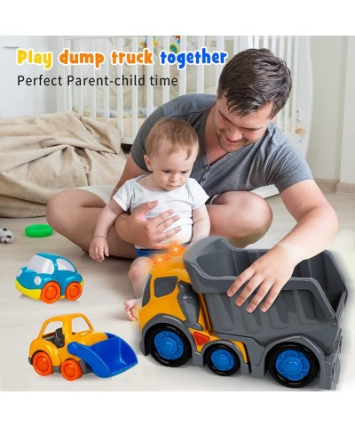 Car Toys for 2 3 4 5 Years Old Toddlers Boys and Girls 12‘’ Big Dump Truck with Light and Sound Push and Go Small Bulldozer F...