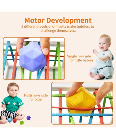 Montessori Baby Toys for 1 Year Old Boy Girl Gifts Shape Sorter Baby Toys 6 12 18 Months Early Learning Sensory Bin with 5 So...