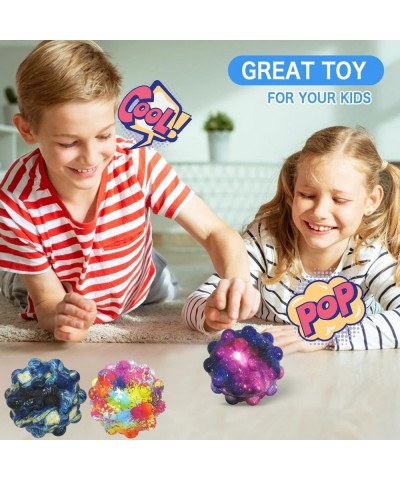 3 Pcs Pop It Stress Ball Fidget Toy Easter Basket Stuffers 3D Silicone Push Bubble Stress Balls Anti-Anxiety Squeeze Sensory ...