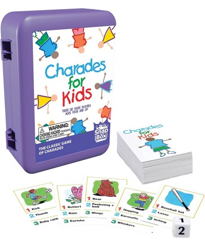 Charades for Kids Snap Box - The 'No Reading Required' Family Game in A Compact Travel Case $17.78 Board Games