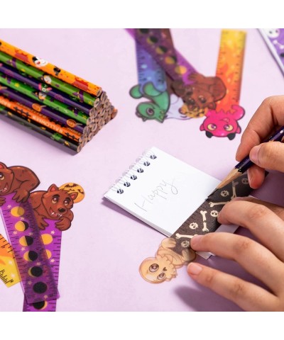 72 Pcs Halloween Assorted Stationery Set 24 Packs Halloween Theme Pencils Rulers and Notepads Party Favor Set for Kids Hallow...