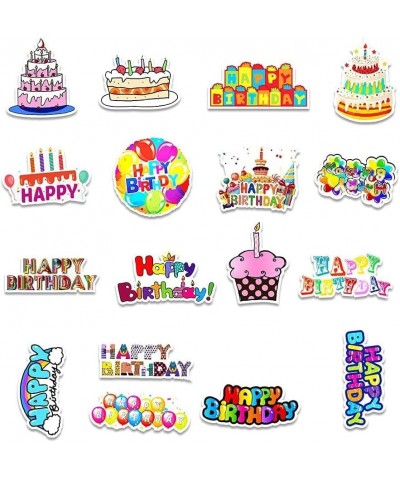 50 PCS Stickers for Water Bottles Happy Birthday Cakes Stickers for Kids Cute Stickers for Laptop Phone Stickers for Adults V...