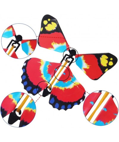 24 Packs Magic Flying Butterfly Card Surprise Wind Up Butterfly in The Book Rubber Band Powered Magic Fairy Flying Toy Great ...