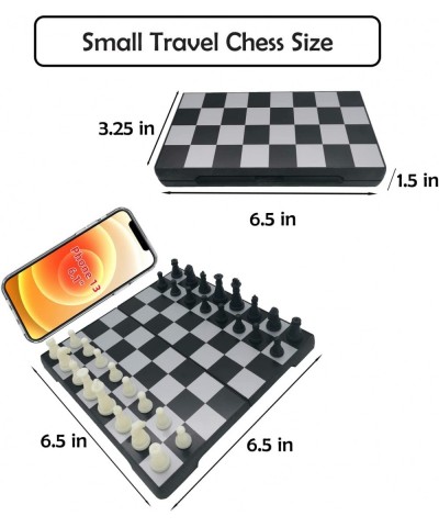 Mini Chess Set 6.5" Portable Folding Chess Board Magnetic Travel Chess Set for Kids and Adults $18.62 Board Games