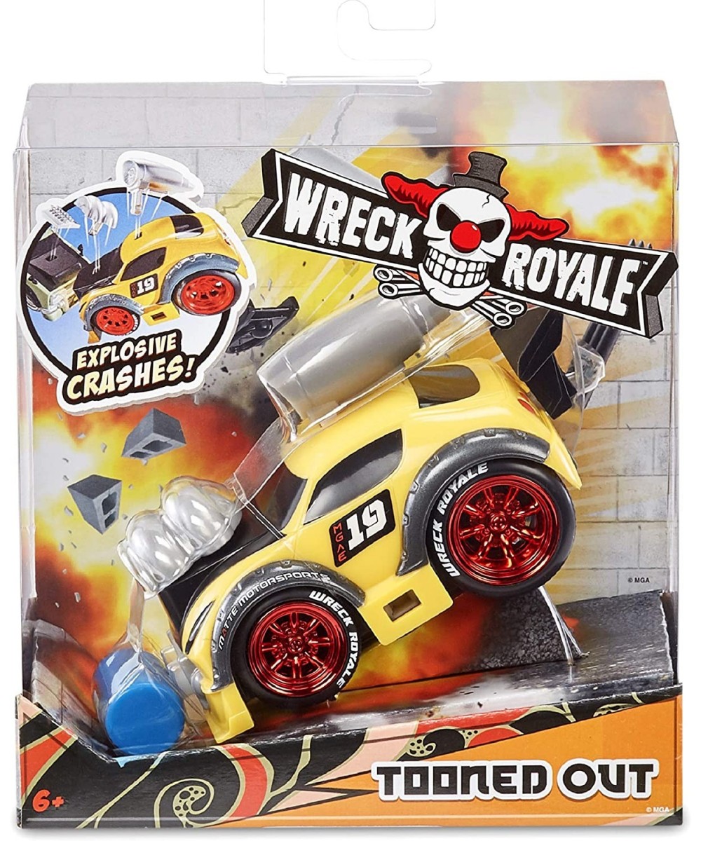 Wreck Royale Exploding Crashing Tooned Out Race Car with 4 Mix 'N Match Explosive Parts $33.15 Toy Vehicle Playsets