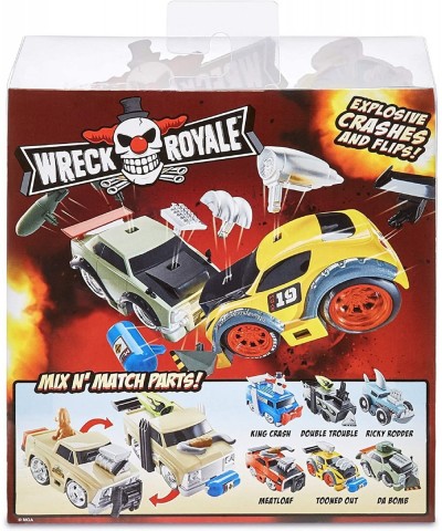 Wreck Royale Exploding Crashing Tooned Out Race Car with 4 Mix 'N Match Explosive Parts $33.15 Toy Vehicle Playsets