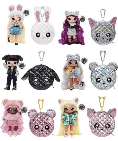 Na Na Na Surprise Glam Series Chrissy Diamond Fashion Doll & Metallic Cat Purse Purple Hair Cute Kitty Ear Hat Outfit & Acces...